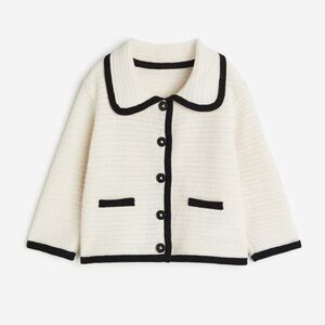 H&M Kids Cream Jacket with Black Accents